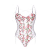 Sexy embroidered one-piece sling yv46014