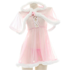 Cute pink cape dress yv30716