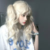 Lolita milk blonde long curly wig yv30864