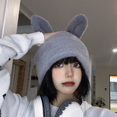 INS cute rabbit woolen hat YV44535