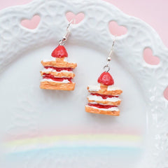 Cute strawberry cake earrings YV42952