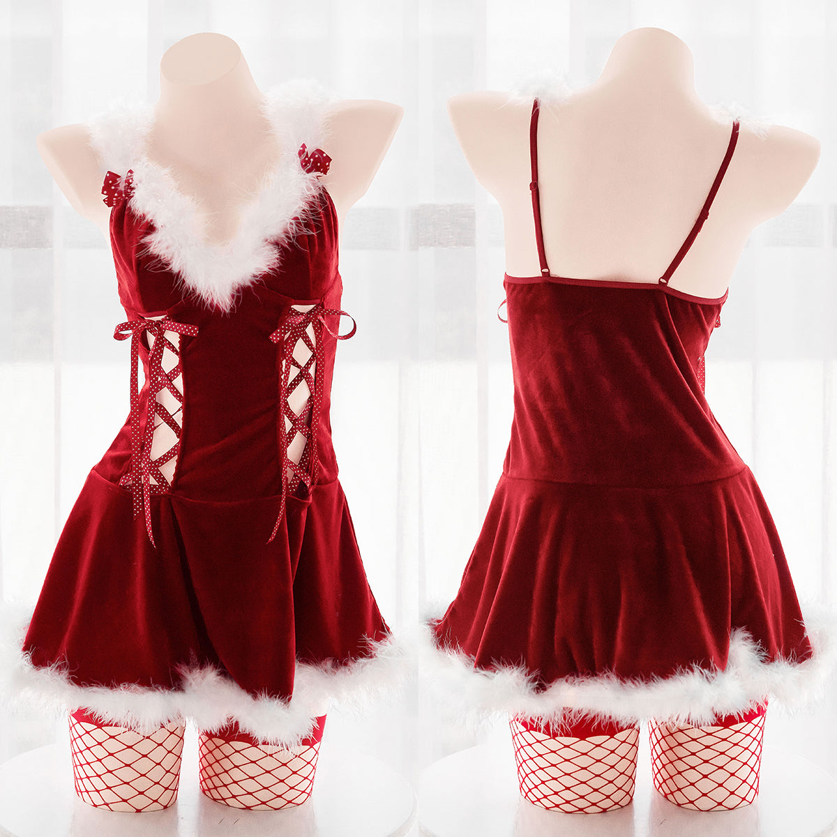 Sexy Christmas suspender dress yv46012