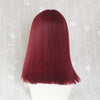 Wine red straight wig yv42199