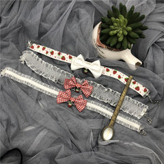 Lolita bow lace necklace YV42938