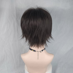Harajuku brown black short wig YV43561