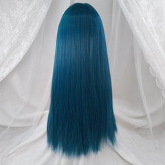 Teal Long Straight Hair Wig YV43692
