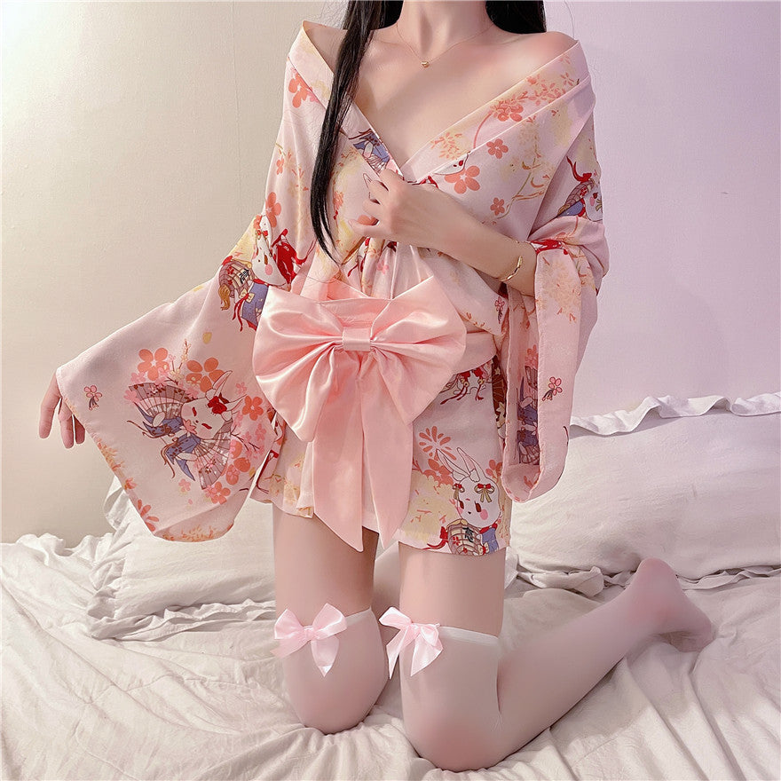 Japanese cherry blossom bow kimono yv30858