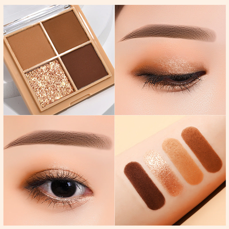 Earth Color Four Color Glitter Eyeshadow Y0099