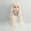Lolita milk blonde long curly wig yv30864