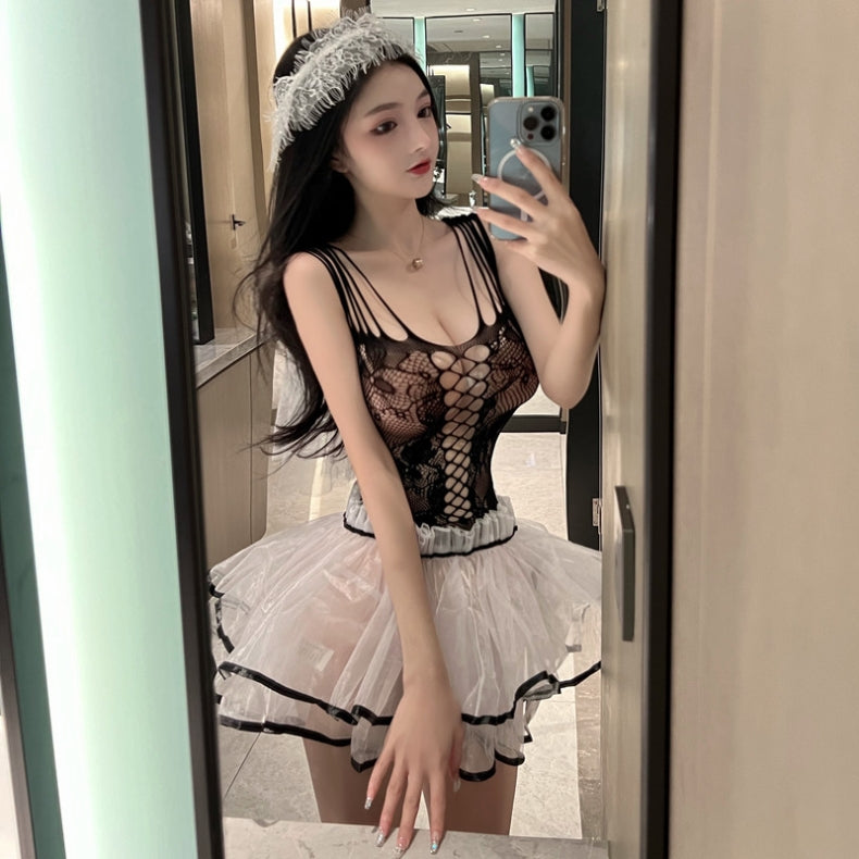 Sexy lace top + tutu skirt suit yv31006