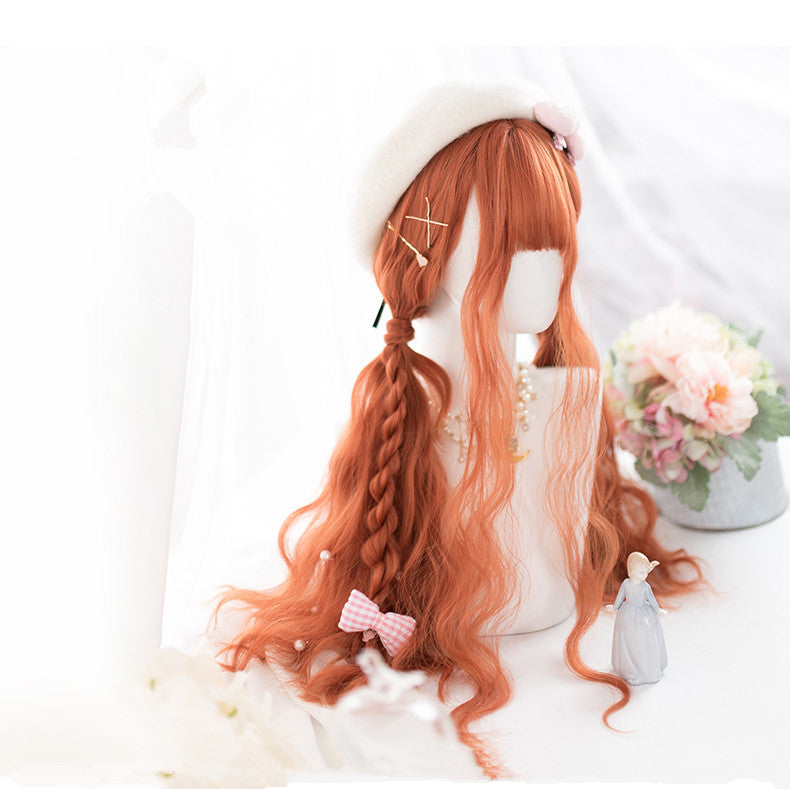 Lolita black long roll wig yv42474