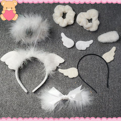 White angel wings headband headwear YV43512