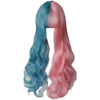 lolita pink blue long curly wig yv30763