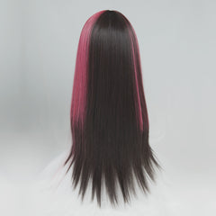 Punk Black Highlight Red Wig yv31143