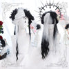 Lolita black and white color matching wig yv42870