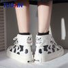 Cute cow high-top shoes yv46050
