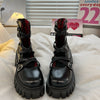 Punk thick sole hollow Martin boots yv31131