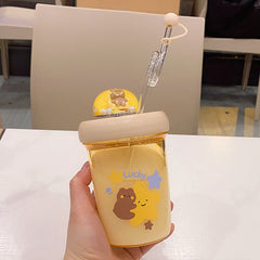 Cute super cute straw plastic cup bz1002