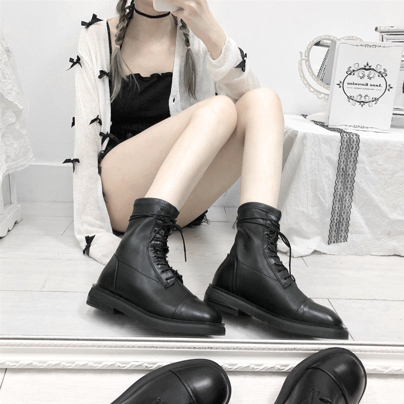 All-match strappy short boots YV43467
