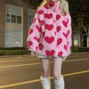 Pink love lamb wool coat yv31248