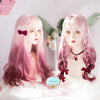 Lolita rose pink purple gradient wig yv30559