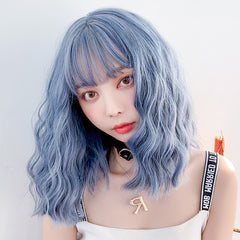 Cute blue roll wig yv42589
