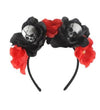 Halloween Skull Lace Flower Headband yv30386