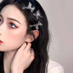 Silver butterfly hairpin (two) YV43545