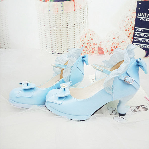 Japanese lolita bow high heels yv42179