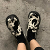 Cute cow leather shoes YV43668