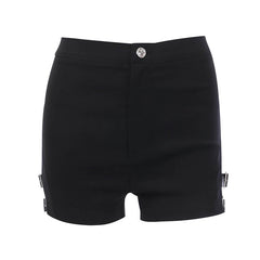 Dark high waist split shorts YV42897