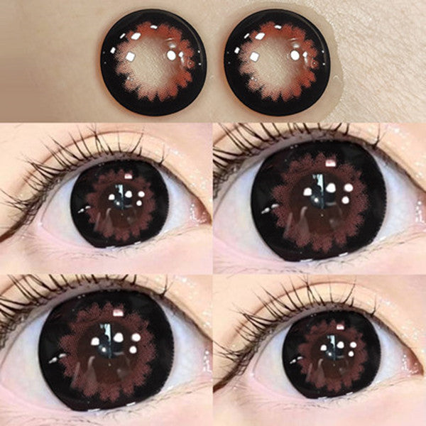 brown black contact lenses (two pieces) yv30942