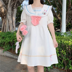 Jfashion cute bow rabbit dress YV43874