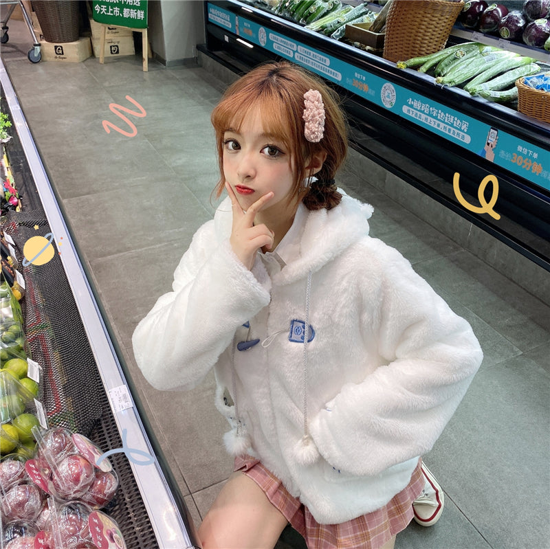 Cute bear hooded scarf YV43565 main image 0