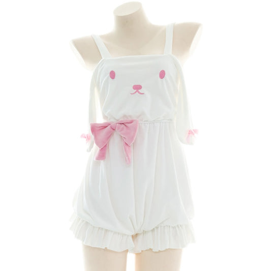 Cute bow bunny girl pajamas yv30545