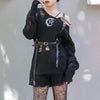 Punk black sweater + belt YV46078