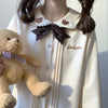 Japanese rabbit bear embroidered shirt yv30210
