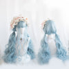 Lolita blue long wig yv42855