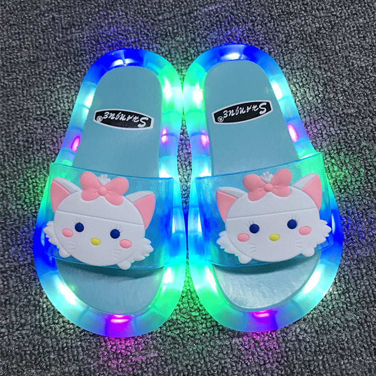 Cute kitten glowing slippers YV44434