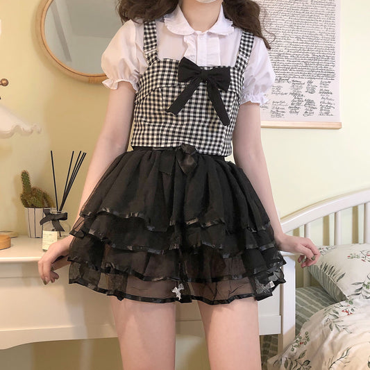 Japanese lace cake skirt yv31033