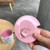 Cute cat paw cherry cover cup yv42893