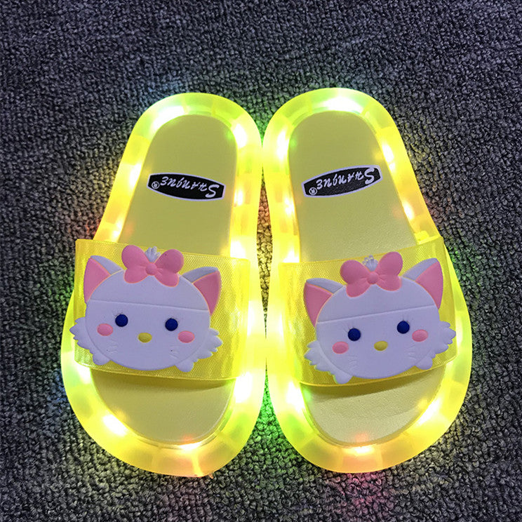 Cute kitten glowing slippers YV44434