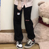 KT cat embroidery casual pants YV43655
