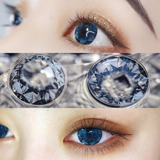 MASONRY BLUE CONTACT LENS (TWO PIECES) YC24068