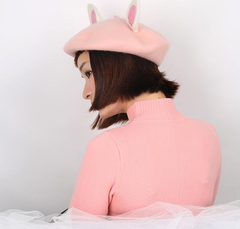 Cute handmade woolen rabbit girl ear cap YV16032