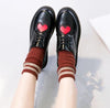 Black/white heart oxford shoes yv6015
