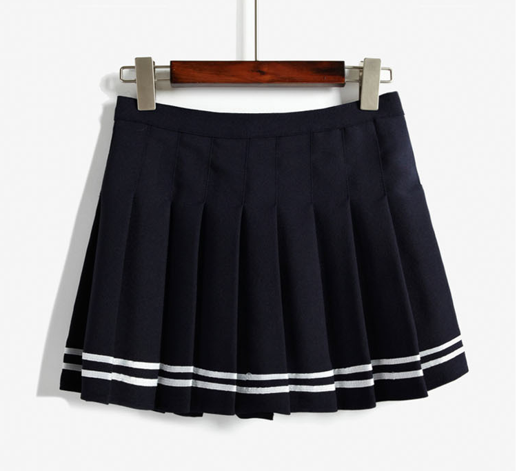 Home High waist pleated skirt navy wind tennis skirt YV2003