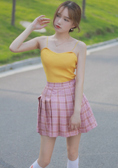 Cute  Plaid High waist  Skirt YV2047