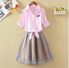 Sweet short Sleeve Two-piece Dress Set YV2068