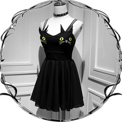 Cute cat embroidery dress skirt YV2090